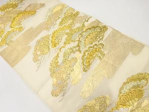 アンティーク　ヱ霞に松模様織出し袋帯（材料）